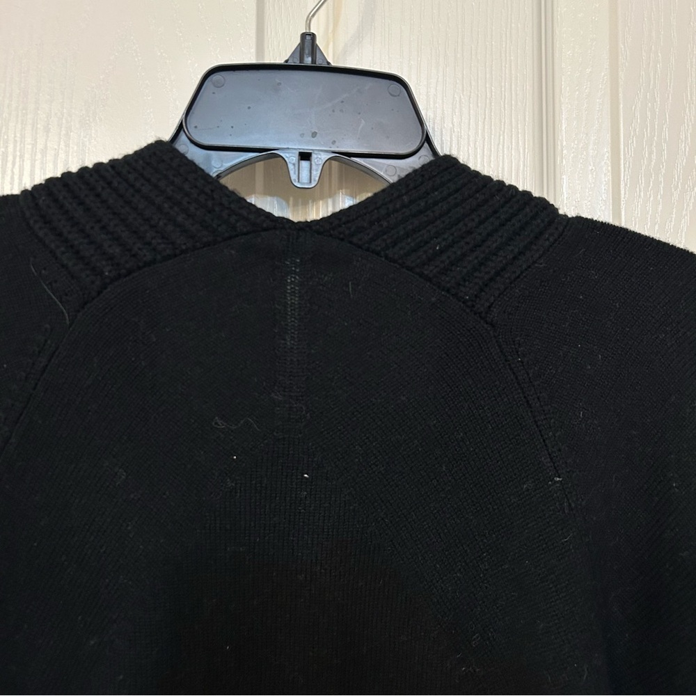 Vince Wool & Cashmere Open Front Cardigan in Black - Picture 10 of 12